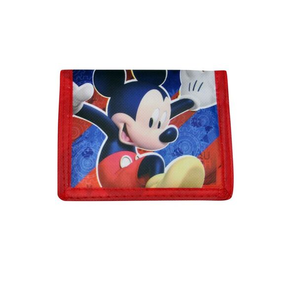 New Boys Mickey Mouse Clubhouse Bi-Fold Wallet Red Blue - Picture 1 of 5